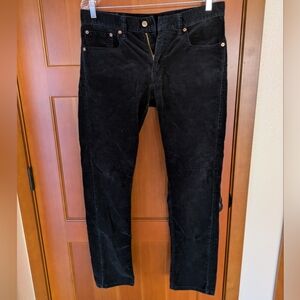 Classic Levi's 511 Corduroy Black Pants 32x32